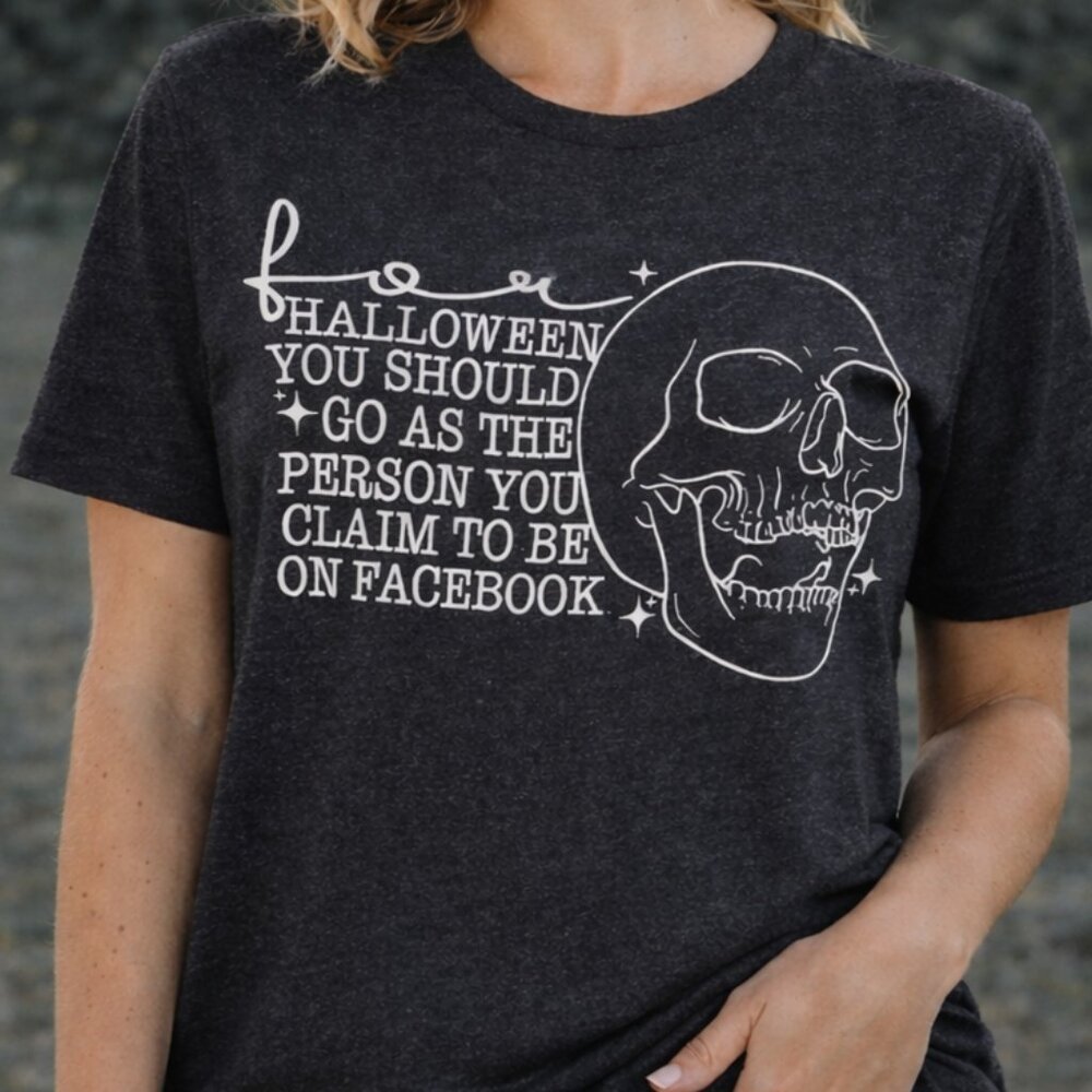 Sassy Halloween Graphic T-Shirt | Back Heather